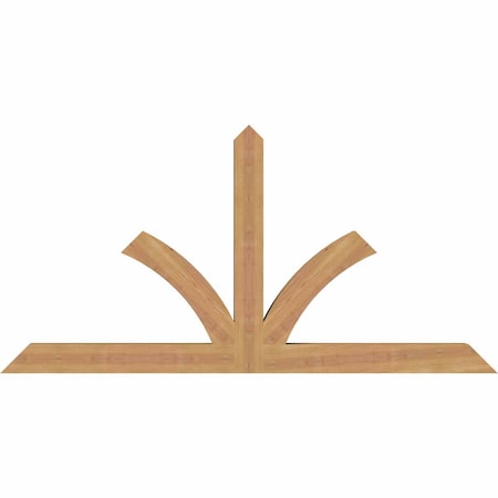 Ekena Millwork Richland Timber Gable Bracket, Western Red Cedar, 60"W x 30"H x 3 1/2"D x 3 1/2"F, 12/12 Pitch GBW060X30X0404RIC00SWR